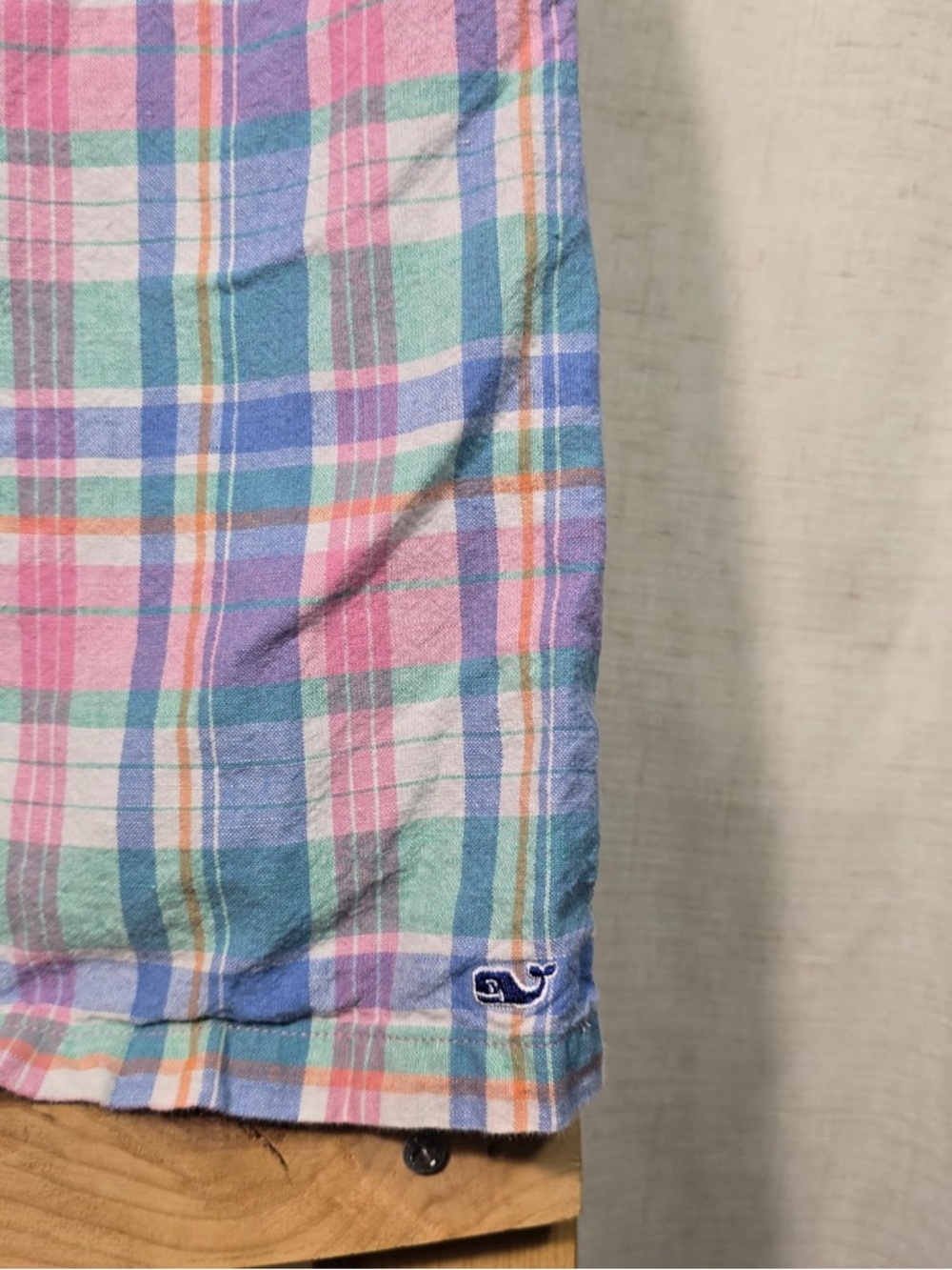 Vineyard Vines Plaid Shift Dress in Pink, Blue & Green - Picture 3 of 6